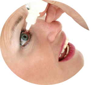 Putting contact lens in eye